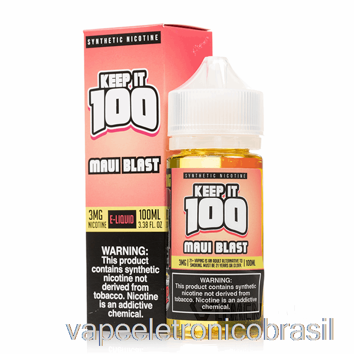 Vape Recarregável Maui Blast - Keep It 100 E-líquido - 100ml 0mg